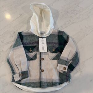 NWT Oliver + Scout Everrest Shacket Plaid 2T